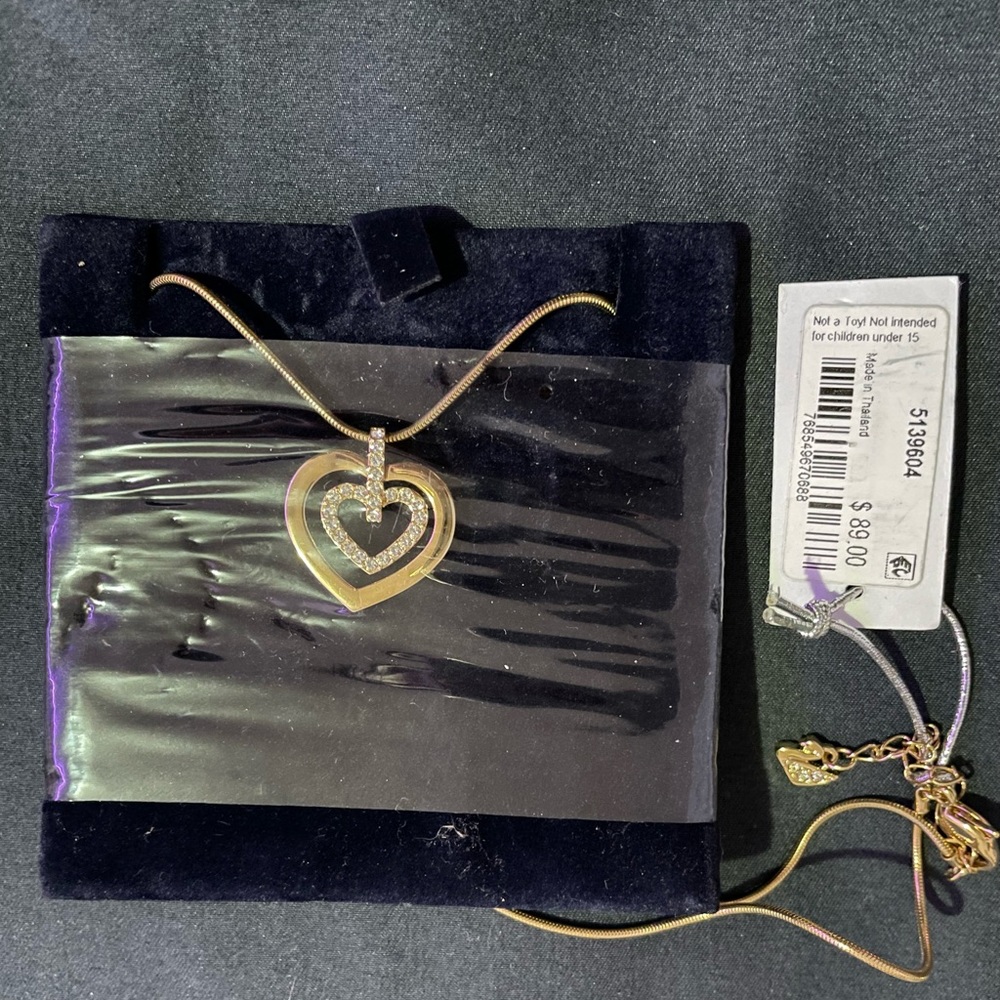 Swarovski Gold Heart Necklace